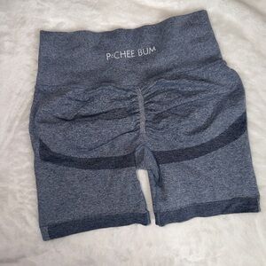 Blue Pchee Bum Workout Shorts